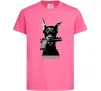 Дитяча футболка Doberman with gun Яскраво-рожевий Дитяча футболка Doberman with gun Яскраво-рожевий фото