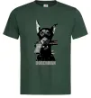 Чоловіча футболка Doberman with gun Темно-зелений фото
