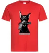 Чоловіча футболка Doberman with gun Червоний фото