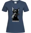 Жіноча футболка Doberman with gun Темно-синій фото