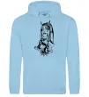 Женская толстовка (худи) Doberman girl Голубой фото
