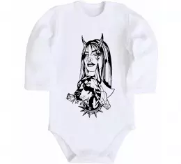 Детский боди Doberman girl Белый фото