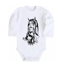 Дитячий бодік Doberman girl Білий фото