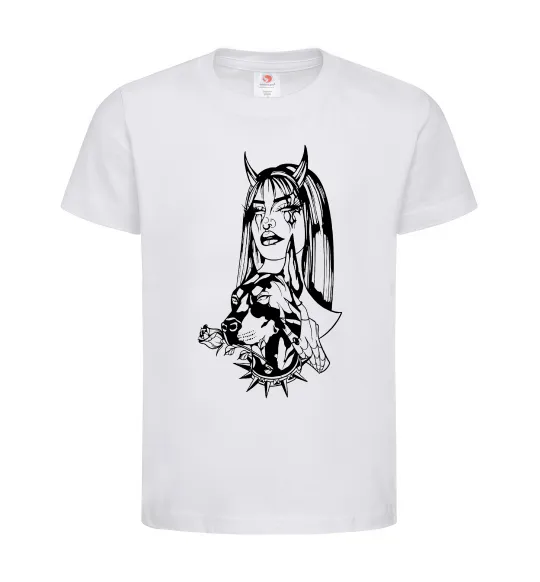 Дитяча футболка Doberman girl Білий фото