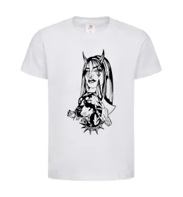 Дитяча футболка Doberman girl Білий фото