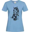Женская футболка Doberman girl Голубой Женская футболка Doberman girl Голубой фото