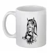 Чашка керамічна Doberman girl Білий фото