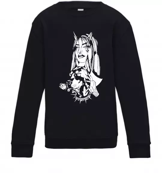 Детский Свитшот Doberman girl Черный фото