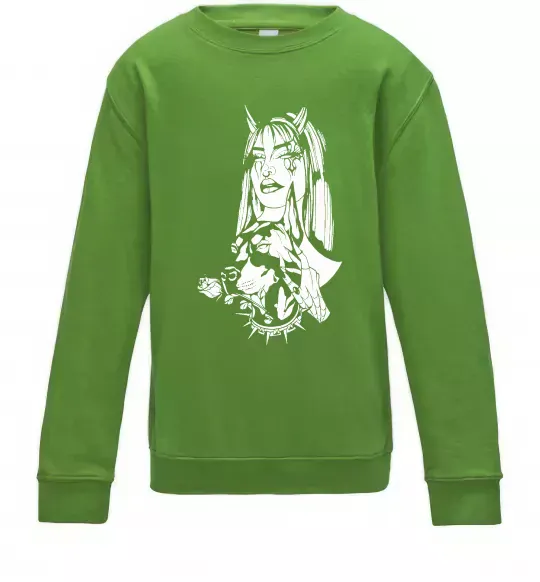 Детский Свитшот Doberman girl Лаймовый фото