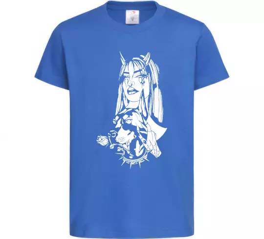 Дитяча футболка Doberman girl Яскраво-синій фото
