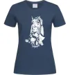 Женская футболка Doberman girl Темно-синий Женская футболка Doberman girl Темно-синий фото