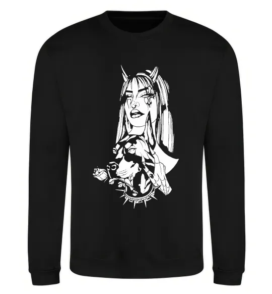 Свитшот Doberman girl Черный фото