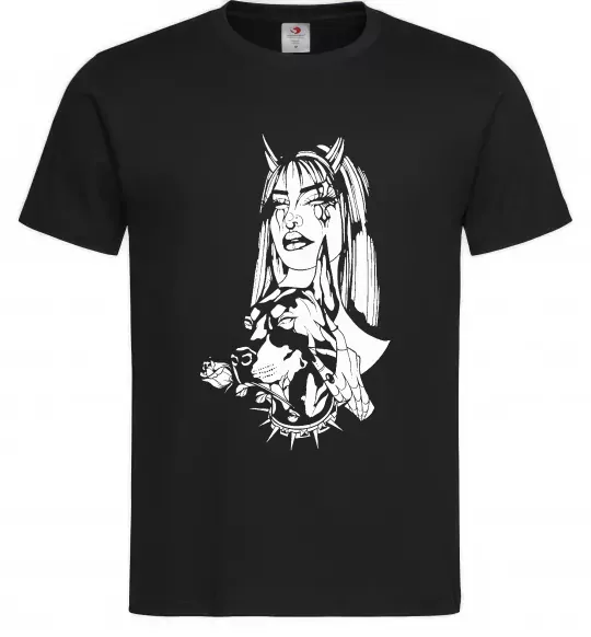 Чоловіча футболка Doberman girl Чорний фото