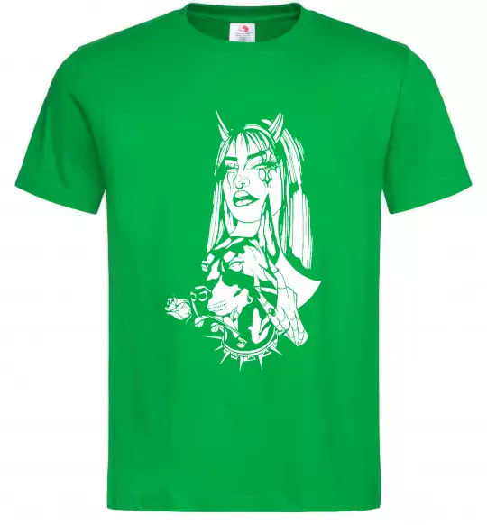 Чоловіча футболка Doberman girl Зелений фото