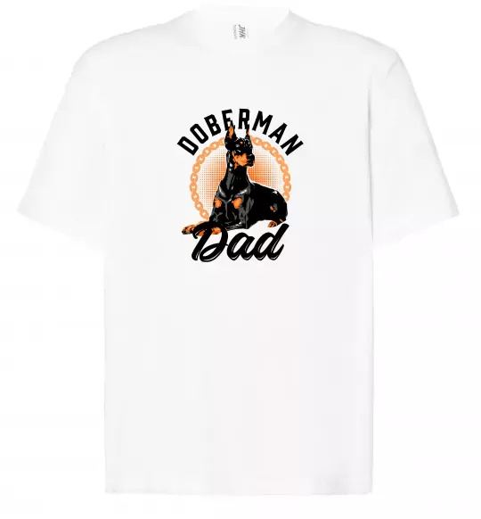 Футболка Оверсайз Doberman dad Белый фото