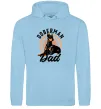 Чоловіча толстовка (худі) Doberman dad Блакитний фото