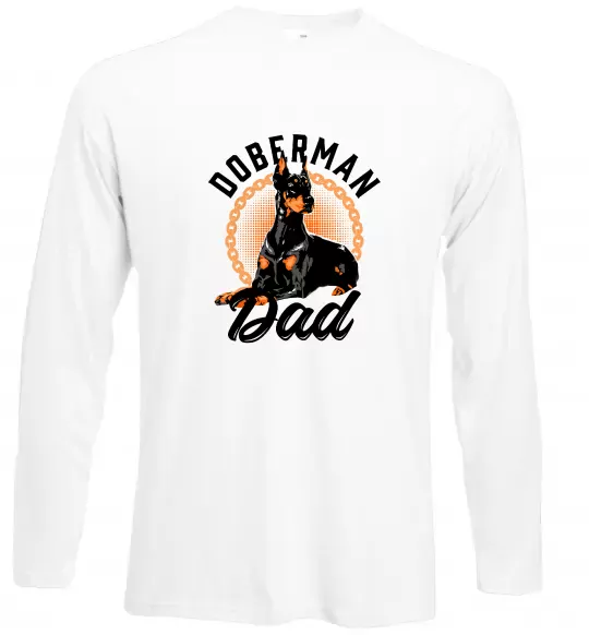 Лонгслив Doberman dad Белый фото