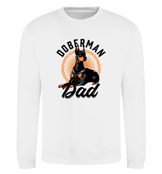 Свитшот Doberman dad Белый фото