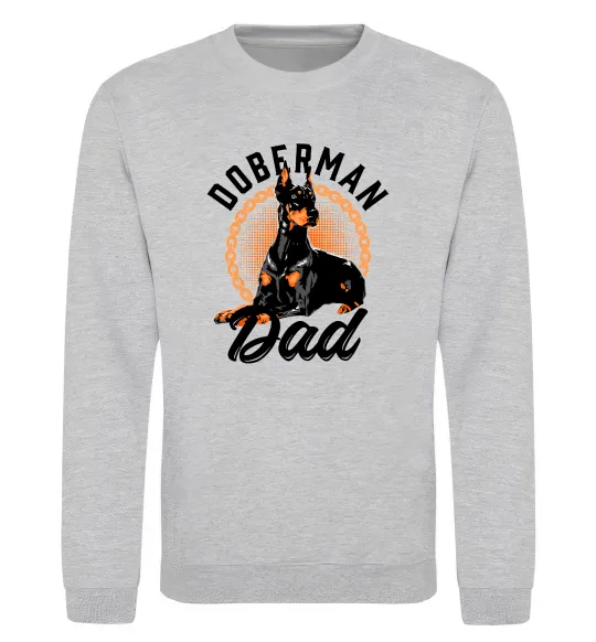 Свитшот Doberman dad Серый меланж фото