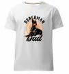 Мужская премиум футболка Doberman dad Белый фото
