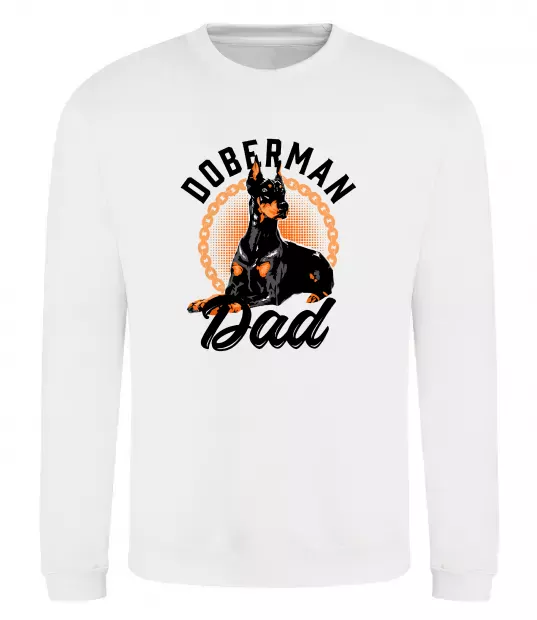 Свитшот Doberman dad Белый фото