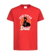 Дитяча футболка Doberman dad Червоний фото