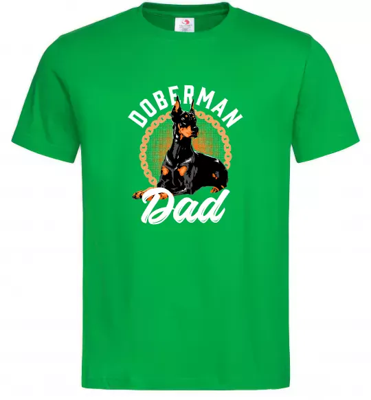 Чоловіча футболка Doberman dad Зелений фото