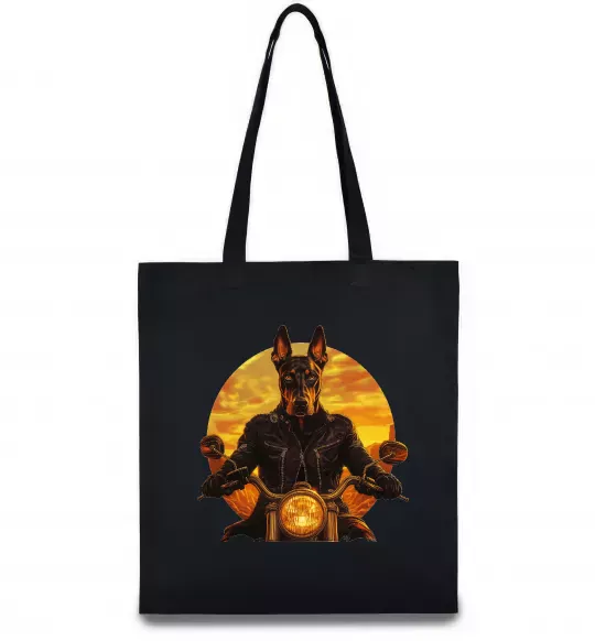 Эко-сумка Doberman biker Черный фото