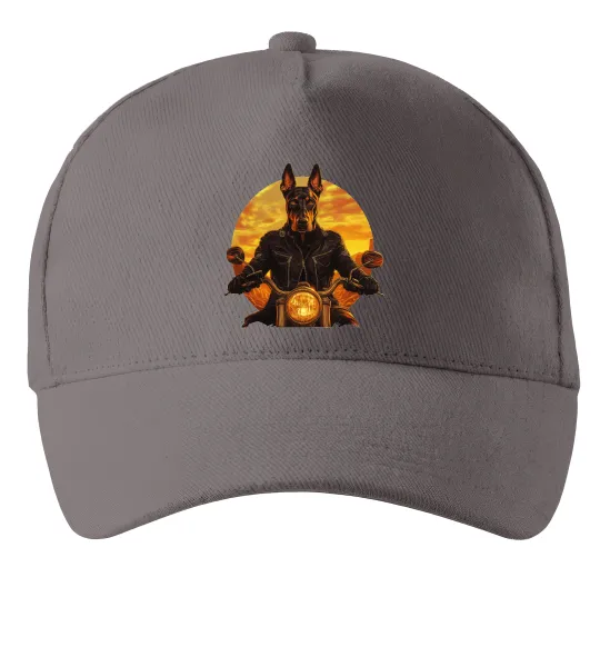 Кепка Doberman biker Серый фото