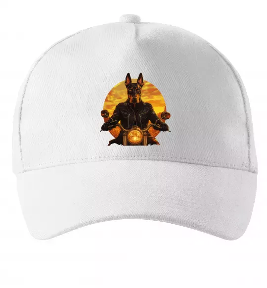 Кепка Doberman biker Белый фото