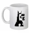 Чашка керамическая Doberman art Белый фото
