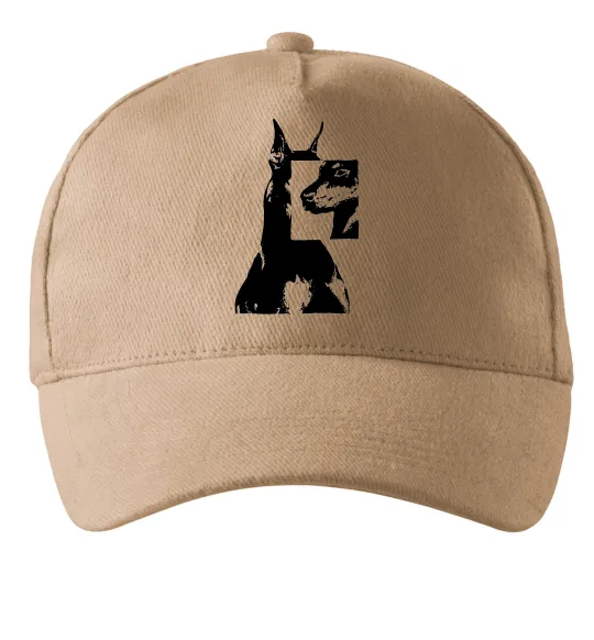 Кепка Doberman art Песочный фото