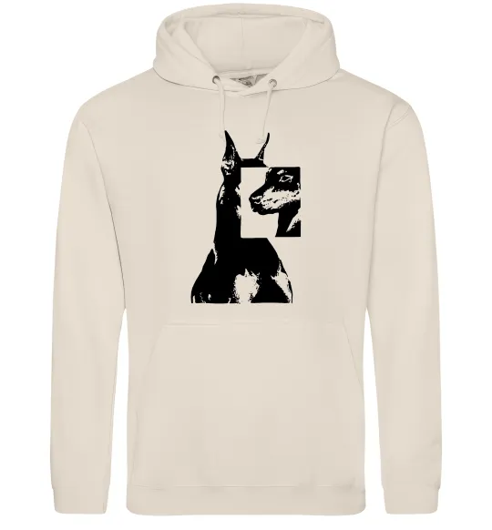 Мужская толстовка (худи) Doberman art Таш фото