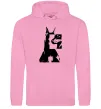 Женская толстовка (худи) Doberman art Розовый фото