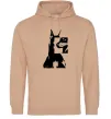 Жіноча толстовка (худі) Doberman art Пісочний фото