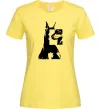 Женская футболка Doberman art Лимонный фото