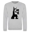 Свитшот Doberman art Серый меланж фото
