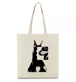 Эко-сумка Doberman art Бежевый фото