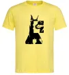 Чоловіча футболка Doberman art Лимонний фото