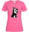 Женская футболка Doberman art Ярко-розовый фото