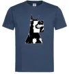 Чоловіча футболка Doberman art Темно-синій фото