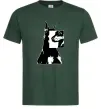 Чоловіча футболка Doberman art Темно-зелений фото