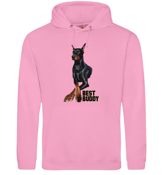 Мужская толстовка (худи) Best buddy Розовый фото