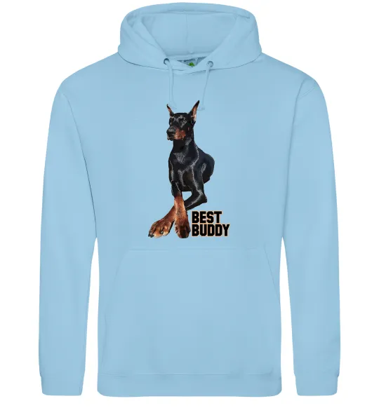 Мужская толстовка (худи) Best buddy Голубой фото