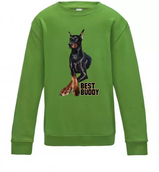 Детский Свитшот Best buddy Лаймовый фото