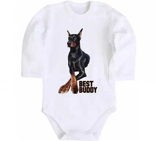 Детский боди Best buddy Белый фото