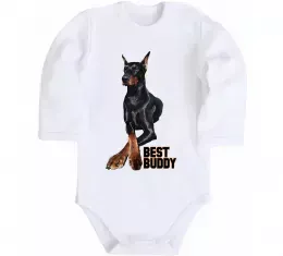 Детский боди Best buddy Белый фото