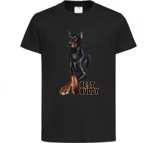 Детская футболка Best buddy Черный фото