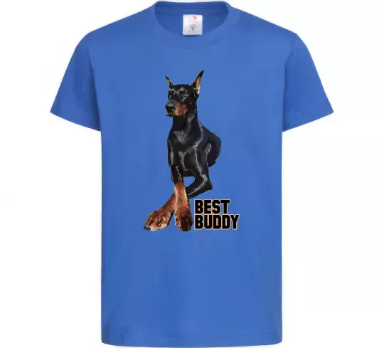 Детская футболка Best buddy Ярко-синий фото