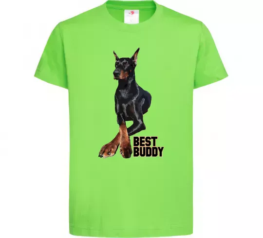 Детская футболка Best buddy Лаймовый фото
